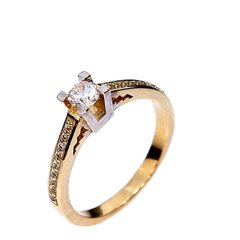 Золотое кольцо MK0012_AU585ZD_001_YE-WH-2,84-16,00 MM цена и информация | Кольцо | kaup24.ee