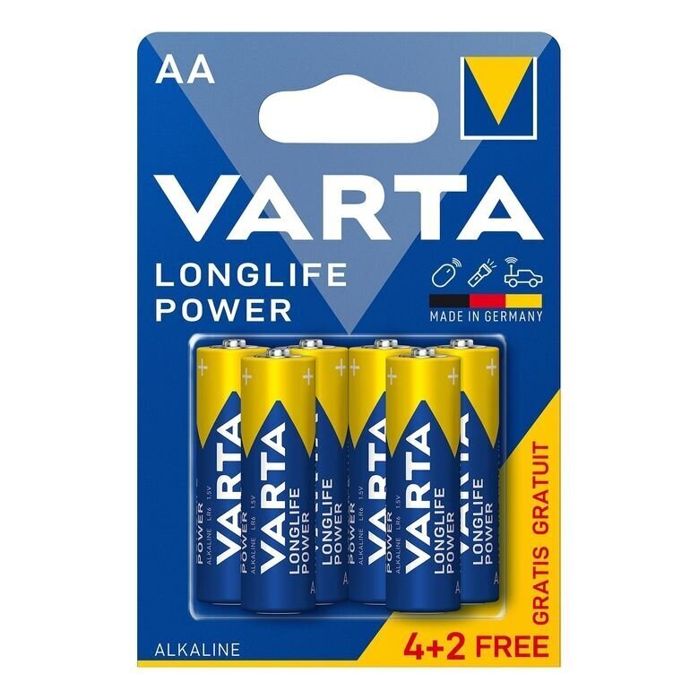 Varta leelispatareid AA Longlife Power (6tk) цена и информация | Patareid | kaup24.ee