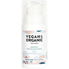 Näo seerum Radiance Revitalising Vegan & Organic (30 ml) hind ja info | Näoõlid, seerumid | kaup24.ee