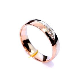 Золотое кольцо с драгоценными камнями B-210_BR585ZD_026_PI-WH-3,30-17,50 MM цена и информация | Кольцо | kaup24.ee