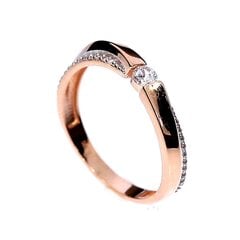 Золотое кольцо MLKR-198-RW_AU585ZD_001_PI-WH-2,38-18,00 MM цена и информация | Кольцо | kaup24.ee
