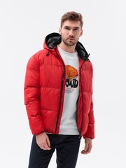 Мужская стеганая зимняя куртка Ombre C533 красная цена и информация | Мужские куртки | kaup24.ee