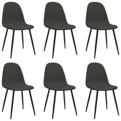Обеденные стулья, 6шт, коричневые цена и информация | Стулья для кухни и столовой | kaup24.ee