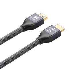 Кабель Wozinsky HDMI 2.1 8K 60 Гц 48 Гбит/с / 4K 120 Гц / 2K 144 Гц, 3 м, серебристый (WHDMI-30) цена и информация | Кабели и провода | kaup24.ee