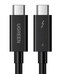 Кабель USB-C на USB-C UGREEN US501, Gen3, 100 Вт, 4K, 0,8 м (черный) цена и информация | Кабели для телефонов | kaup24.ee