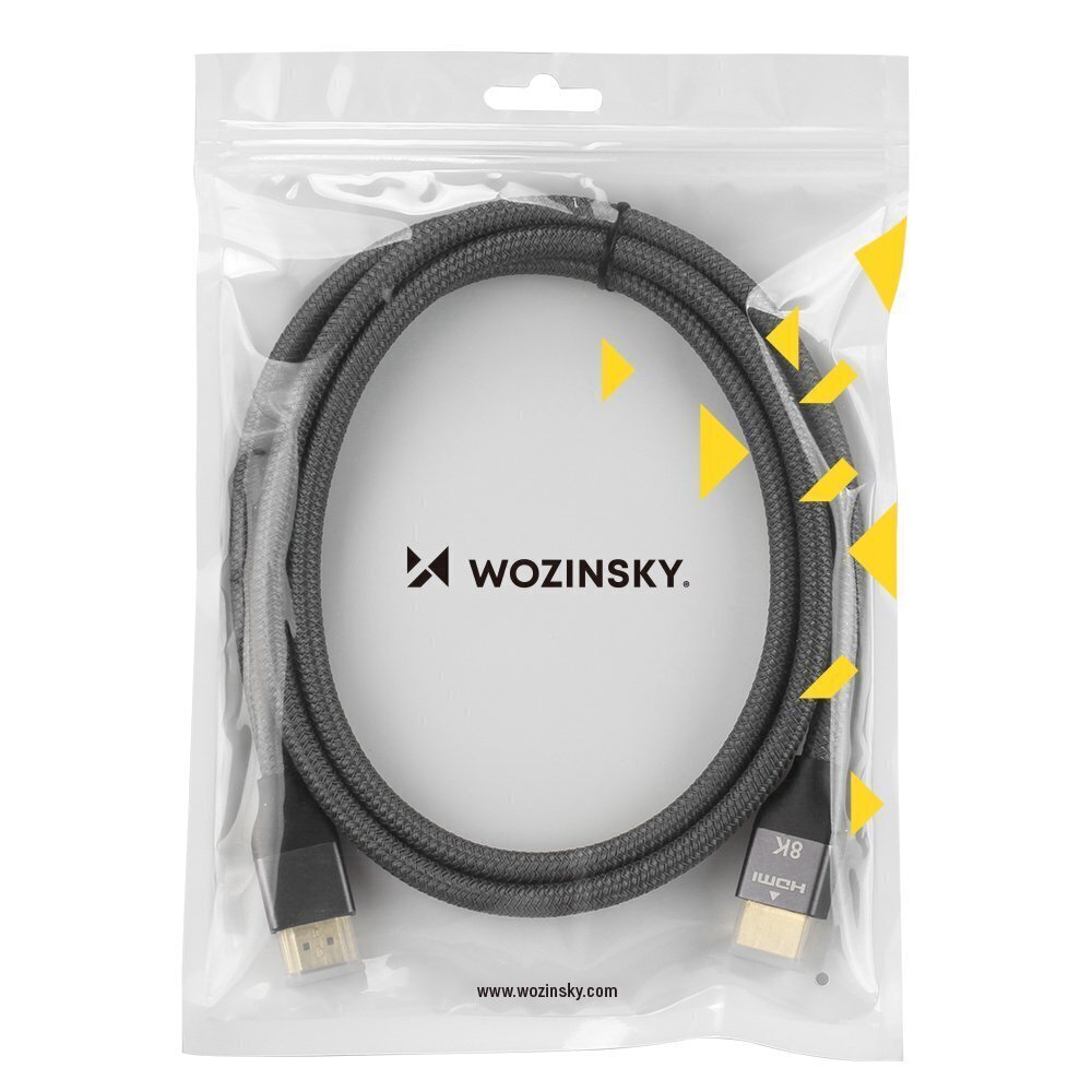 Wozinsky kaabel HDMI 2.1 8K 60 Hz 48 Gbps / 4K 120 Hz / 2K 144 Hz 1m silver (WHDMI-10) цена и информация | Kaablid ja juhtmed | kaup24.ee