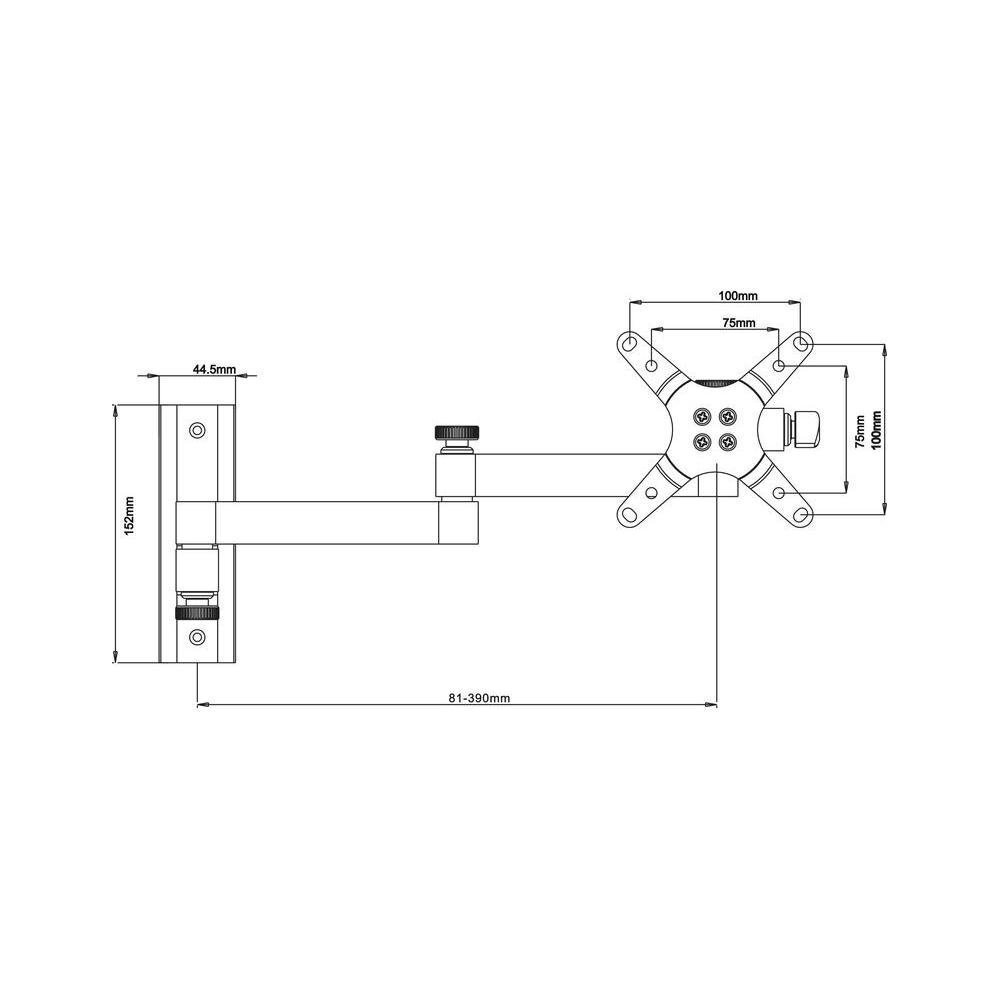 Manhattan 423670 13-27” hind ja info | Teleri seinakinnitused ja hoidjad | kaup24.ee