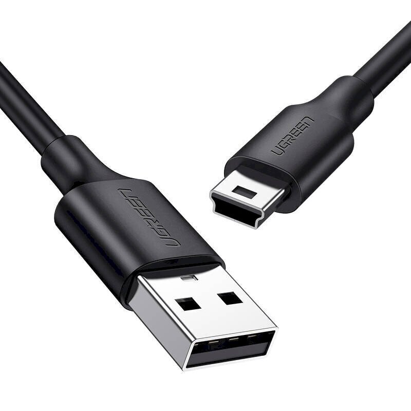 Ugreen US132, USB - Mini USB, 0.25m (black) hind ja info | Mobiiltelefonide kaablid | kaup24.ee