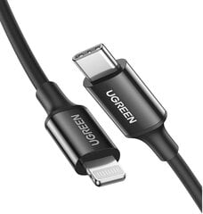Кабель UGREEN US171 USB-C — Lightning, 36 Вт, 1 м (черный) цена и информация | Кабели для телефонов | kaup24.ee