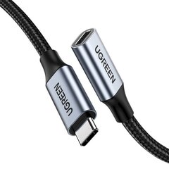 Кабель UGREEN US372 USB Type C 3.1 Gen2 «папа-мама», никелированное покрытие, 1 м (черный) цена и информация | Borofone 43757-uniw | kaup24.ee