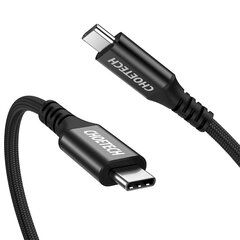 Кабель для быстрой зарядки Choetech USB Type C - USB Type C 3.1 Gen 2 100Вт Power Delivery, 2 м, черный (XCC-1007) цена и информация | Кабели для телефонов | kaup24.ee