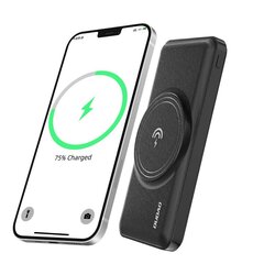 Dudao power bank 10000mAh 22.5W Power Delivery Quick Charge 2x USB / 1x USB Type C 15W Qi wireless charger for iPhone compatible with MagSafe black (K14Pro-black) цена и информация | Зарядные устройства Power bank | kaup24.ee