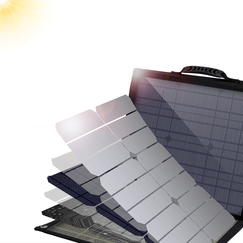 Choetech large foldable solar charger SC007 80W solar photovoltaic USB Type C (Power Delivery) / 2x USB (Quick Charge / 2,4A) цена и информация | Akupangad | kaup24.ee