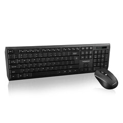 Modecom 7200 Combo keyboard RF Wireless Black hind ja info | Klaviatuurid | kaup24.ee