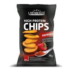 Layenberger High Protein Chips - paprika, 75 g x 5 tk hind ja info | Supertoit | kaup24.ee