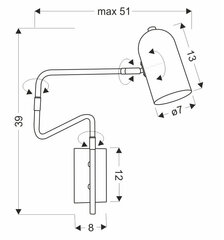 Candellux lighting светильник Hosti 21-75468 цена и информация | Настенные светильники | kaup24.ee