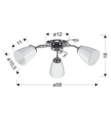 Candellux valgusti Ursella hind ja info | Laelambid | kaup24.ee