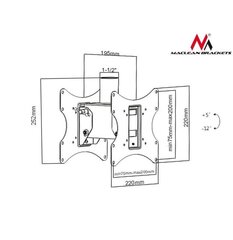 Maclean MC-702 23-42” hind ja info | Teleri seinakinnitused ja hoidjad | kaup24.ee