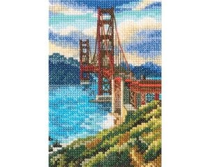 Ristpistes tikkimiskomplekt "Golden Gate sild", 9 x 13.5, RTO hind ja info | Tikkimistarvikud | kaup24.ee