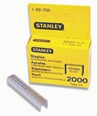 Скобы Stanley, тип G (1200) 6 мм, 0 69 714 цена и информация | Механические инструменты | kaup24.ee