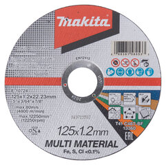 E-10724 Отрезной диск 125 х 1,2 х 22,23 мм Для мультимедиа Makita цена и информация | Механические инструменты | kaup24.ee