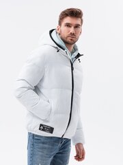 Куртка мужская зимняя стеганая Ombre C533 белая цена и информация | Мужские куртки | kaup24.ee