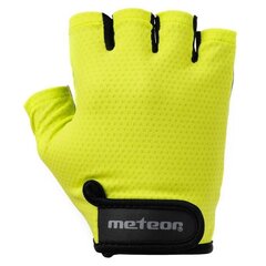 Велосипедные перчатки для детей Meteor Flow 21 Junior, желтые цена и информация | Велоперчатки | kaup24.ee