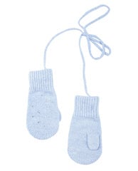 Голубые вязаные варежки для девочек Gulliver цена и информация | Зимняя одежда для детей | kaup24.ee