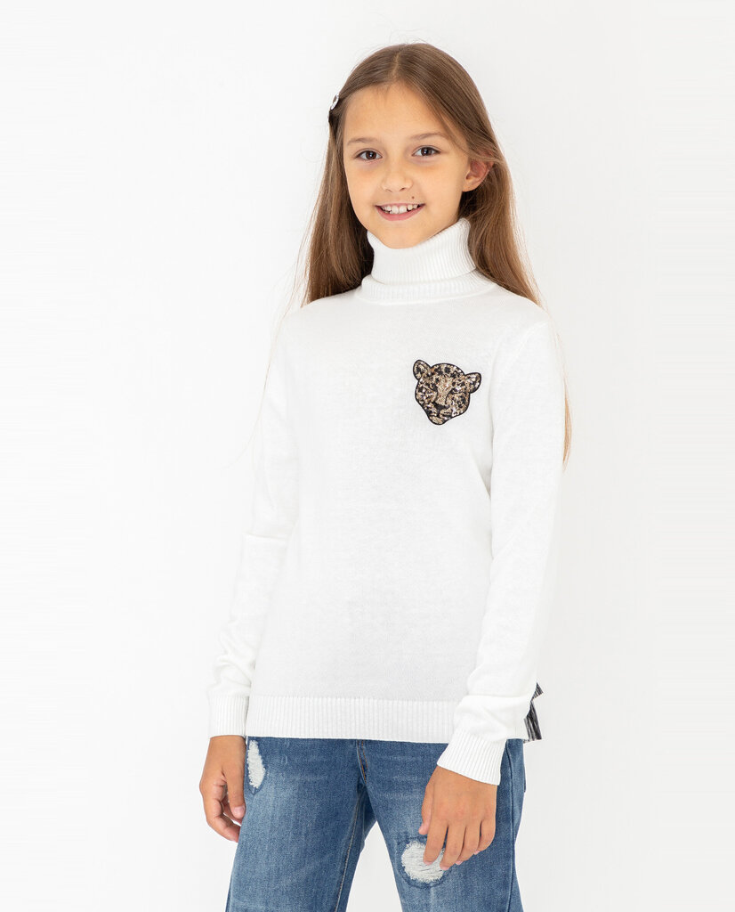 Tüdrukute džemper Gulliver, valge цена и информация | Tüdrukute kampsunid, vestid ja jakid | kaup24.ee