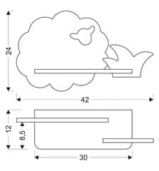 Candellux детский настенный светильник Sheep цена и информация | Детские светильники | kaup24.ee