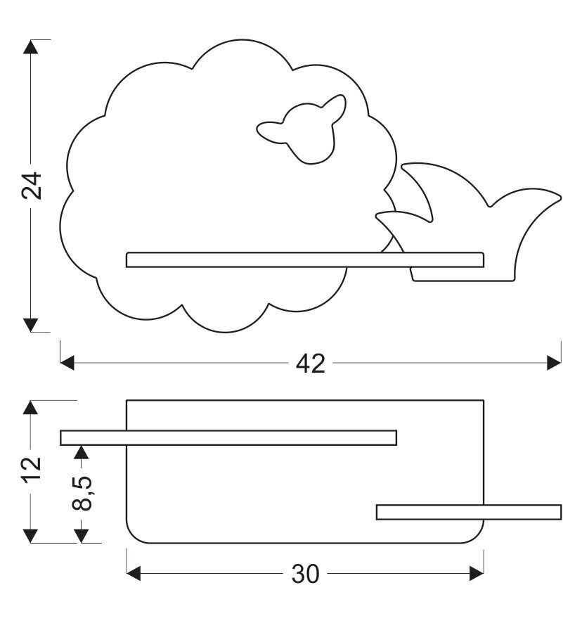 Candellux laste seinavalgusti Sheep hind ja info | Lastetoa valgustid | kaup24.ee