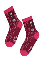 Хлопковые носки Party Animal, тёмно-розовые, с изображением воздушных шариков цена и информация | Женские носки | kaup24.ee