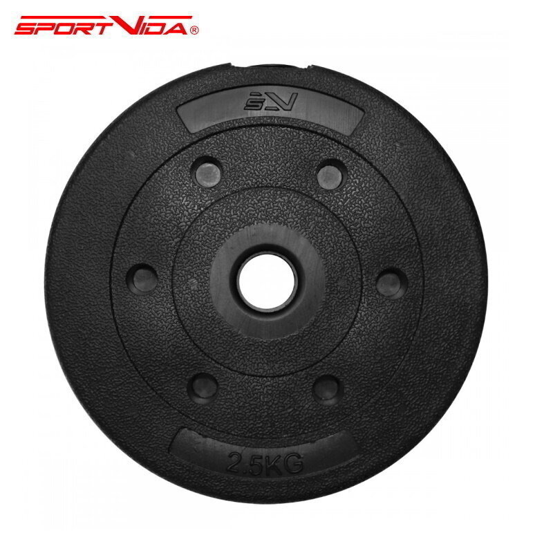 Kangiketas SportVida Rubbered Universal Disc 2.5 kg, 26 mm цена и информация | Hantlid, kangid, raskused | kaup24.ee