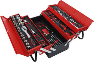 Ящик для инструментов металлический с 86 ключами BGS-6056 цена и информация | Ящики для инструментов, держатели | kaup24.ee