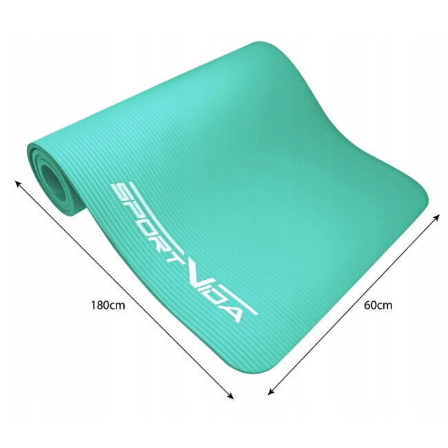 Treeningmatt SportVida NBR Non-Slip Exercise Mat 180x60x1 cm, sinine hind ja info | Joogamatid | kaup24.ee