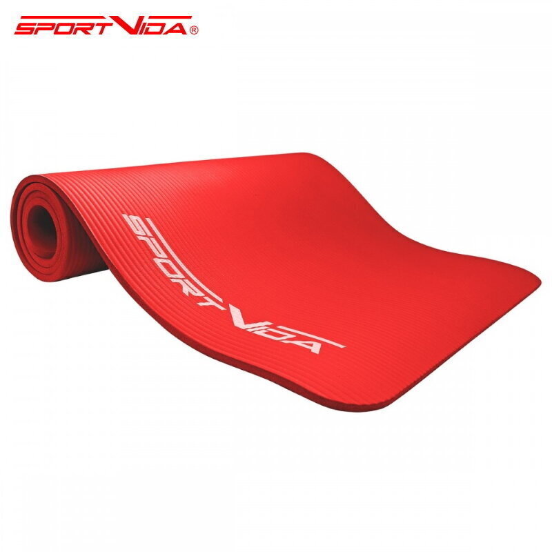 Treeningmatt SportVida 180x60x1,5 cm, punane hind ja info | Joogamatid | kaup24.ee