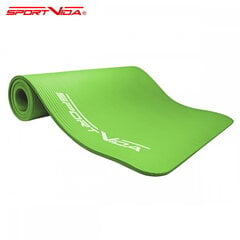 Treeningmatt SportVida NBR Thicker Non-Slip Exercise Mat 180x60x1.5 cm, roheline цена и информация | Коврики для йоги, фитнеса | kaup24.ee