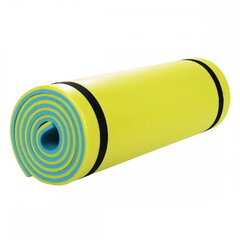2-слойный не скользкий коврик для тренировок фитнеса и йоги SportVida XPE (180x50x1 см), зеленый цена и информация | Коврики для йоги, фитнеса | kaup24.ee