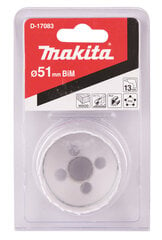 Hss Bi-metall augusaag 51 mm D-17083 Makita hind ja info | Käsitööriistad | kaup24.ee