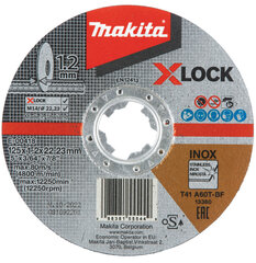 Диск отрезной E-00418 125 х 1,2 мм, X-LOCK (A60T), INOX Makita цена и информация | Пилы, циркулярные станки | kaup24.ee