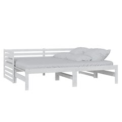 Lahtikäiv voodi, 2x (90x200) cm, valge hind ja info | Voodid | kaup24.ee