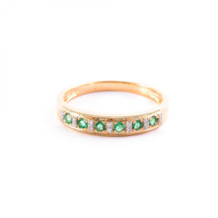 Золотое кольцо с изумрудами бриллиантами ZGKV00447R5RDE цена и информация | Кольцо | kaup24.ee