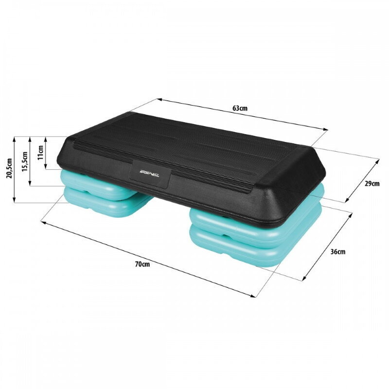 Aeroobika astmelaud SportVida SV-HK0375, must hind ja info | Stepipingid | kaup24.ee