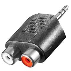 Адаптер Blackmoon (11604) 3,5 мм, 2XRCA цена и информация | Адаптеры и USB-hub | kaup24.ee
