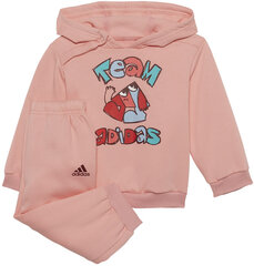 Adidas Spordikostüümid I Over Jog Fl Pink H65815 H65815/86 hind ja info | Komplektid tüdrukutele | kaup24.ee