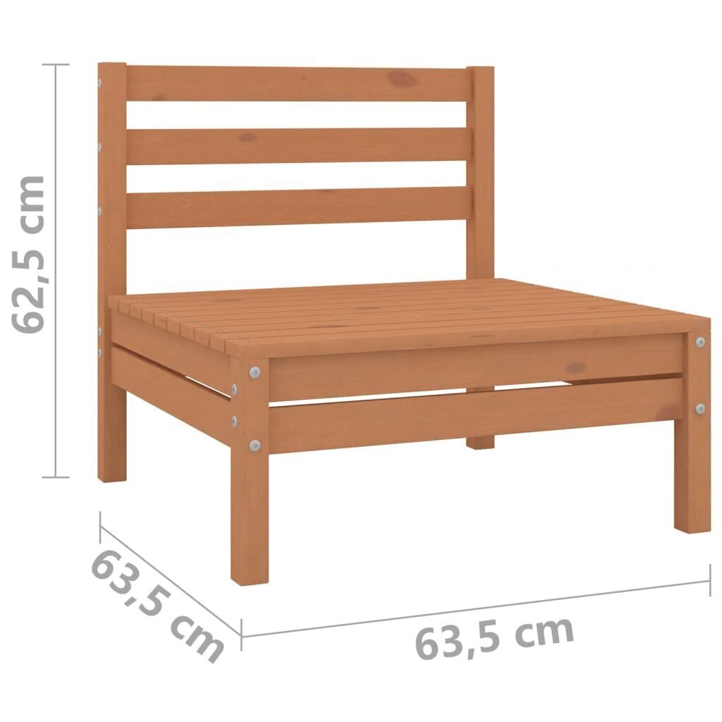 Kahekohaline aiadiivan, 63,5 x 63,5 x 62,5 cm hind ja info | Aiatoolid | kaup24.ee