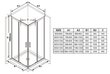 Ristkülikukujuline dušinurk Blix Slim BLSRV2K 80, 90, 100, 120 cm, Ravak, Suurused: 90 cm Klaas: läbipaistev klaas hind ja info | Dušikabiinid | kaup24.ee