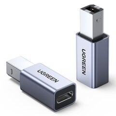 Адаптер Ugreen USB-C - USB-B, серый цена и информация | Кабели для телефонов | kaup24.ee