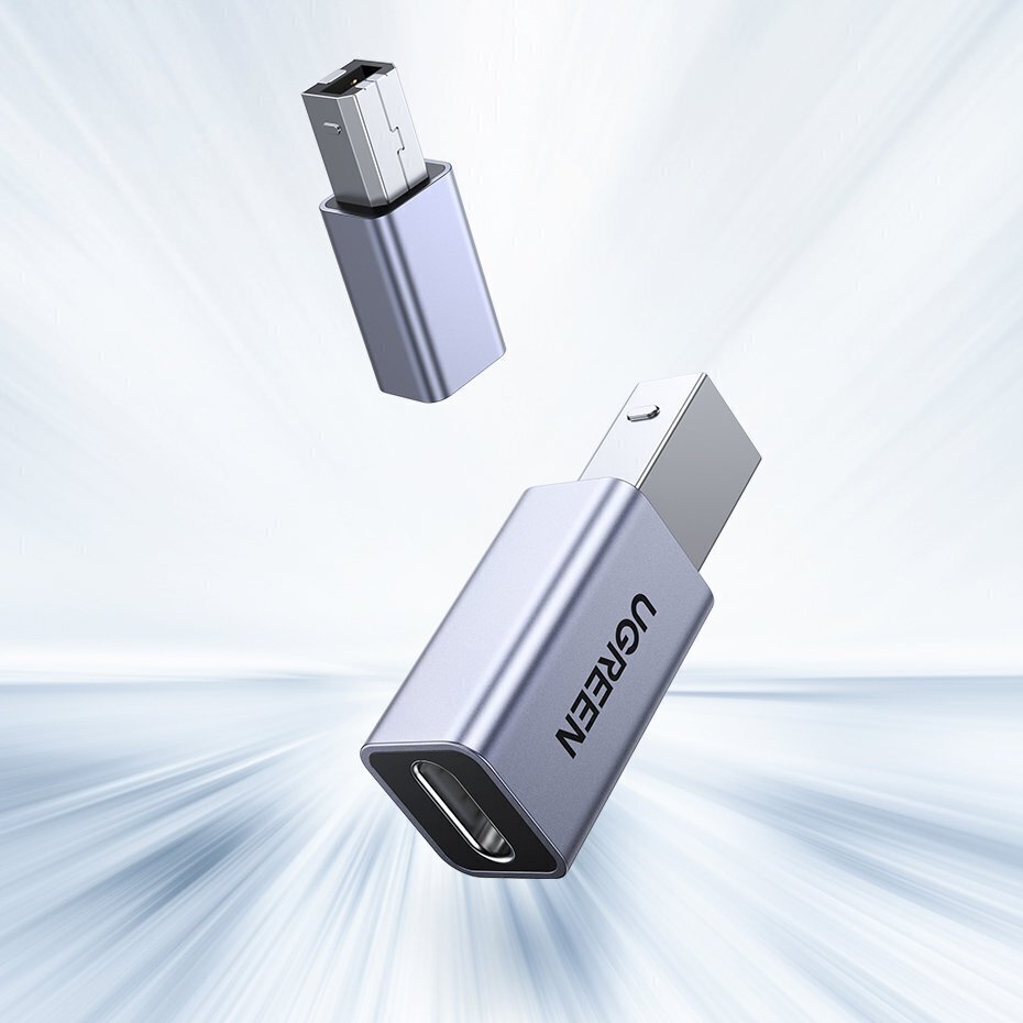 Ugreen adapter USB-C USB-B-le, hall hind ja info | Mobiiltelefonide kaablid | kaup24.ee