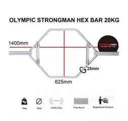 Olümpiakang STRONGMAN Hex Bar hind ja info | Hantlid, kangid, raskused | kaup24.ee